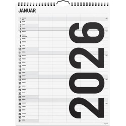 Mayland: Familiekalender Black and white 5 kol. 2026
