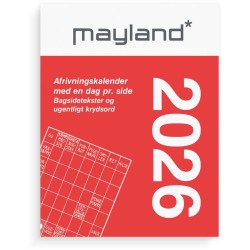 Mayland: Broderikalender m/split og bagsidetekst 2026