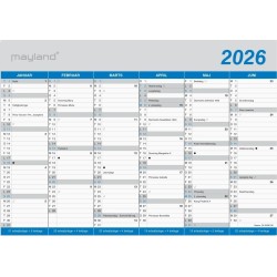 Mayland: Kontorkalender Klassisk A4 2026