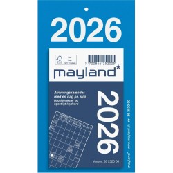 Mayland: Afrivningskalender m/bagsidetekst 2026