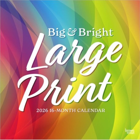 Big & Bright Large Print 2026 Square Flap Matte Calendar