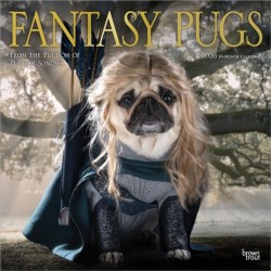 Fantasy Pugs 2026 Square Flap Foil Calendar