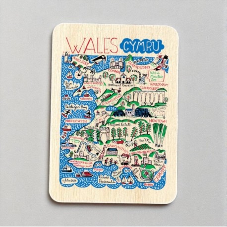 Julia Gash Wooden Magnet - Wales