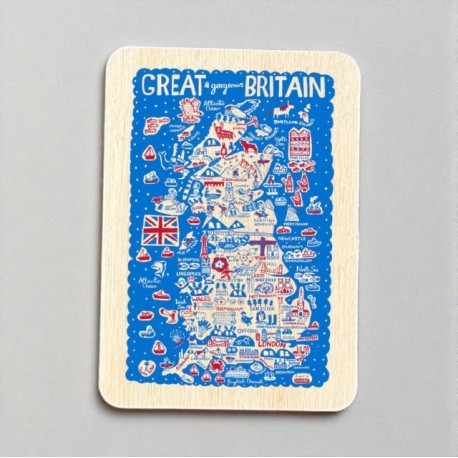 Julia Gash Wooden Magnet - Great Britain