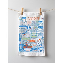 Julia Gash Cotton Tea-towel - Cardiff