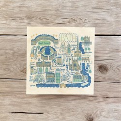 Julia Gash Wooden Coaster - Bath