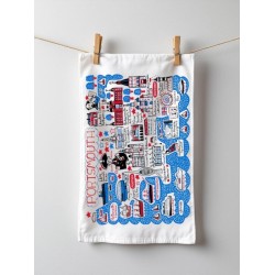 Julia Gash Cotton Tea-towel - Portsmouth