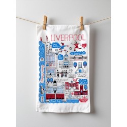 Julia Gash Cotton Tea-towel - Liverpool