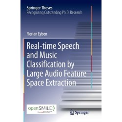 Real-time Speech and Music Classification by Large  Audio Feature Space Extraction