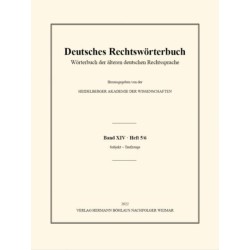 Deutsches Rechtsworterbuch: Worterbuch der alteren deutschen Rechtssprache. Band XIV, Heft 5/6 - Subjekt – Taufzeuge