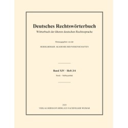 Deutsches Rechtsworterbuch: Worterbuch der alteren deutschen Rechtssprache. Band XIV, Heft 3/4 - Stock – Subhypothek