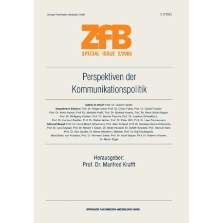 Perspektiven der Kommunikationspolitik