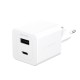 EMPOWER Turbo 35W Charger USB-C + USB-A EU, Silver White