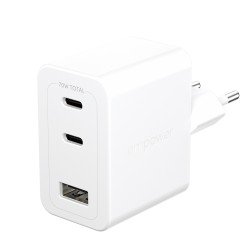 EMPOWER 70W Multiple Charger 2x USB-C+USB-A EU, Silver White