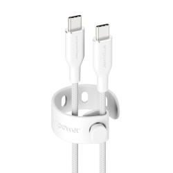 EMPOWER Racing 60W USB-C to USB-C Cable 2M, Silver White