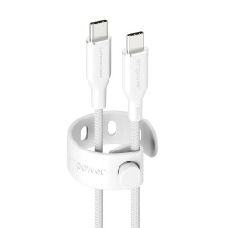 EMPOWER Racing 240W USB-C to USB-C Cable 1.2M, Silver White