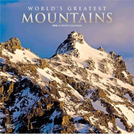Mountains, World's Greatest 2026 Square Flap Foil Calendar
