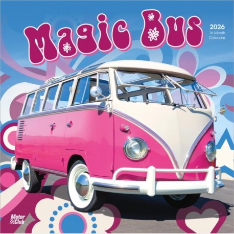 Magic Bus 2026 Square Flap Motor Club Calendar
