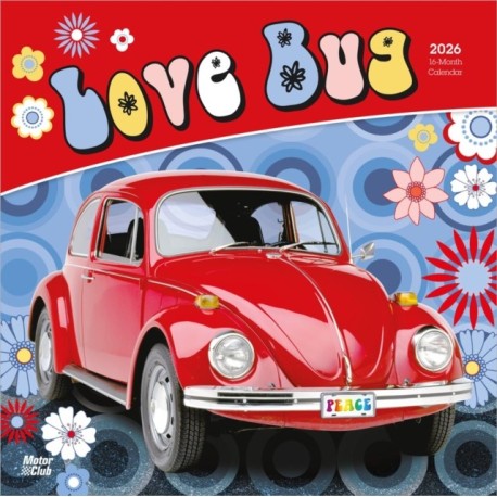 Love Bug 2026 Square Flap Motor Club Calendar