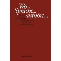 Wo Sprache aufhort....: Herbert von Karajan zum 5. April 1988