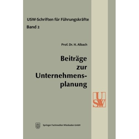 Beitrage zur Unternehmensplanung