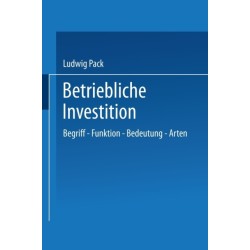 Betriebliche Investition: Begriff - Funktion - Bedeutung - Arten
