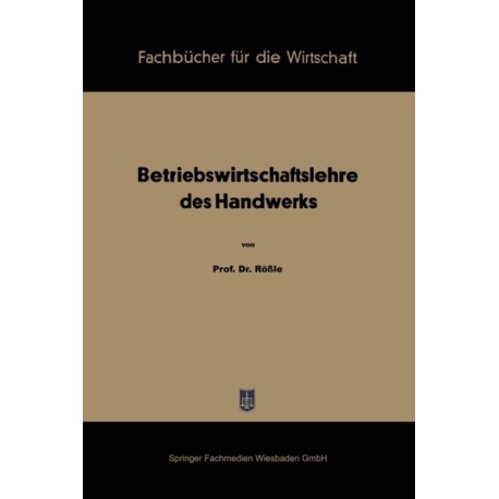 Betriebswirtschaftslehre des Handwerks