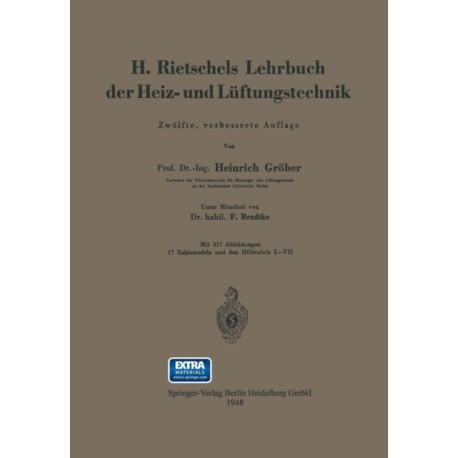 H. Rietschels Lehrbuch der Heiz- und Luftungstechnik
