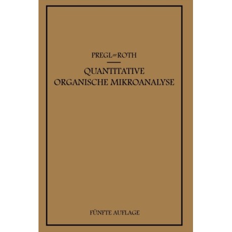 Quantitative Organische Mikroanalyse