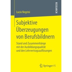 Subjektive Uberzeugungen von Berufsbildnern: Stand und Zusammenhange mit der Ausbildungsqualitat und den Lehrvertragsauflosungen
