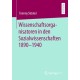 Wissenschaftsorganisatoren in den Sozialwissenschaften 1890-1940
