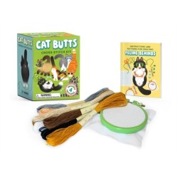 Cat Butts Cross-Stitch Kit: Includes 4 Patterns