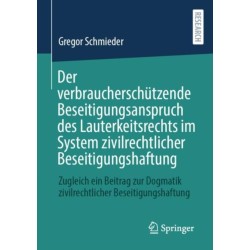 Der verbraucherschutzende Beseitigungsanspruch des Lauterkeitsrechts im System zivilrechtlicher Beseitigungshaftung: Zugleich ein Beitrag zur Dogmatik zivilrechtlicher Beseitigungshaftung