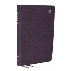 NET Bible, Large Print Thinline with Cross References, Purple Leathersoft, Comfort Print