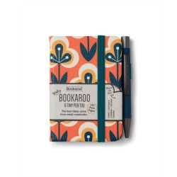 Bookaroo - A7 Baby Notebook & Pen - Teal & Orange - Retro
