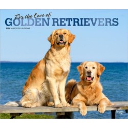Golden Retrievers, For the Love of 2026 Deluxe Flap Foil Calendar