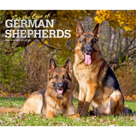 German Shepherds, For the Love of 2026 Deluxe Flap Foil Calendar