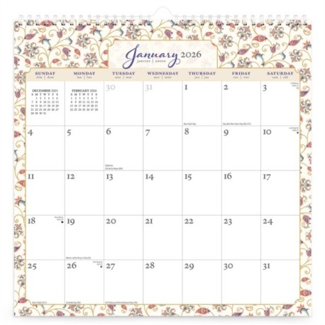 Tuscan Delights 2026 Square Wire-O Calendar