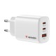 VERBATIM Essentials GaN Charger 65W EU 3-port White