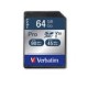 VERBATIM SDHC Pro Class 10 UHS-I 64GB