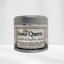 Snow Queen- Scented Soy Candle- Winter Florals, Snowflakes and Cedar