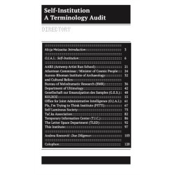 Self-Institutionalization Reader: A Terminology Audit of Self-Instituted Practice