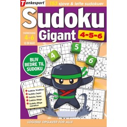 Sudoku GIGANT 4,5,6: Sværhedsgrad 4-6