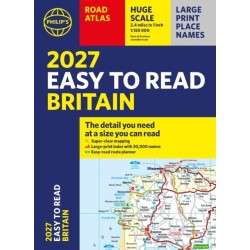 Philip's 2027 Easy to Read Road Atlas of Britain (A4 Paperback): The detail you need at a size you can read