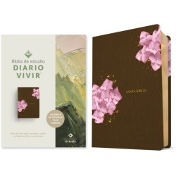 Biblia de estudio del diario vivir NTV (SentiPiel, Cafe/Rosa, Letra Roja)
