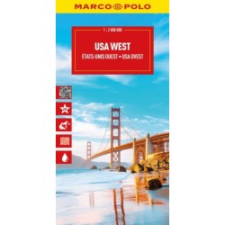 USA West Marco Polo Map: Pacific Coast, Sierra Nevada, Rocky Mountains