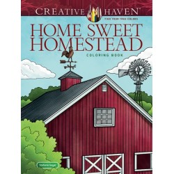 Creative Haven Home Sweet Homestead Coloring Book