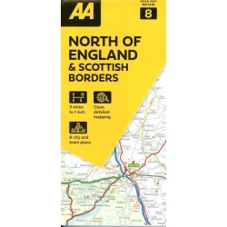 AA Road Map Britain 8: North of England & Scottish Borders