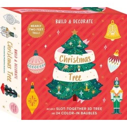 Build & Decorate: Christmas Tree: Includes slot together 3d tree & 24 colour-in baubles