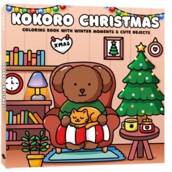 Kokoro Christmas: Coloring book with winter moments & cute objects